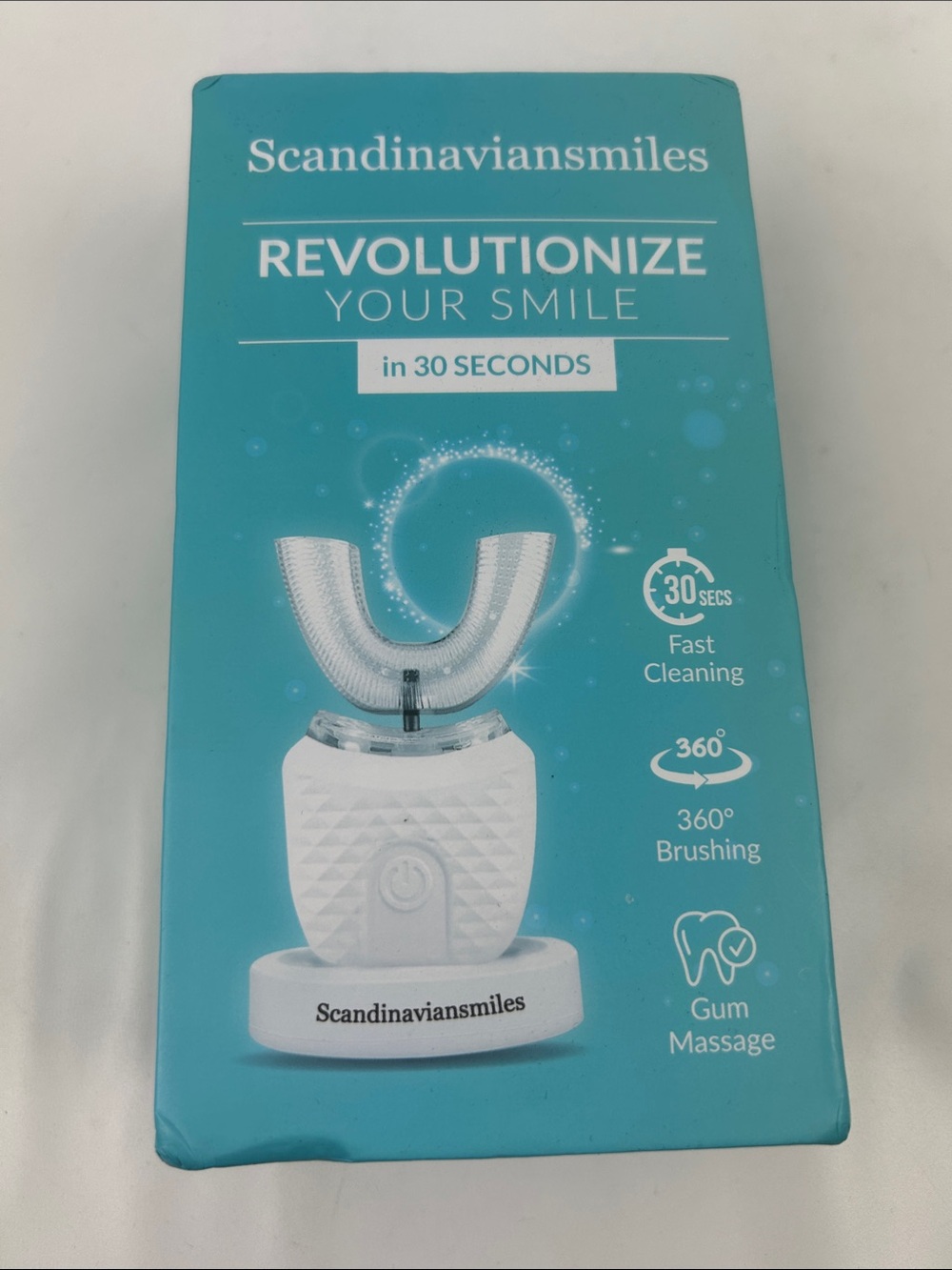 Scandinaviansmiles U-Shaped Electric Toothbrush - Aqua Blue